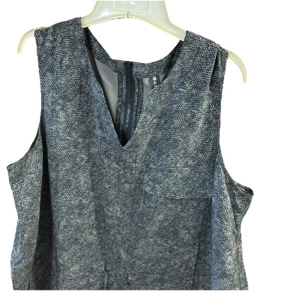 Athleta Women’s Topanga Jumpsuit Sz 2X NWOT Black Gray Jumper Tie Waist Pockets - Picture 5 of 10